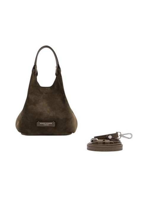 Dua medium brown suede bag Gianni Chiarini | BS9779CM-PLMOKA